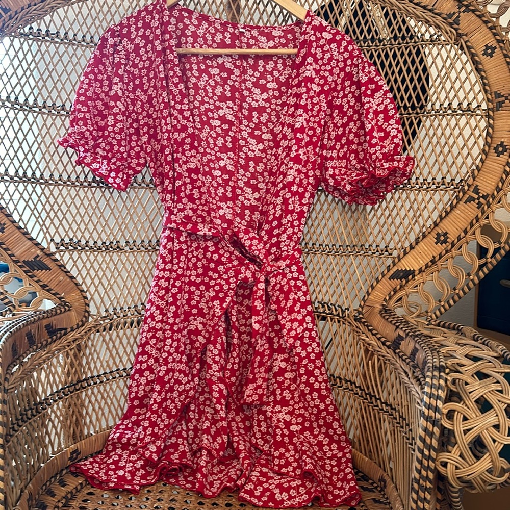 Red Floral Dress